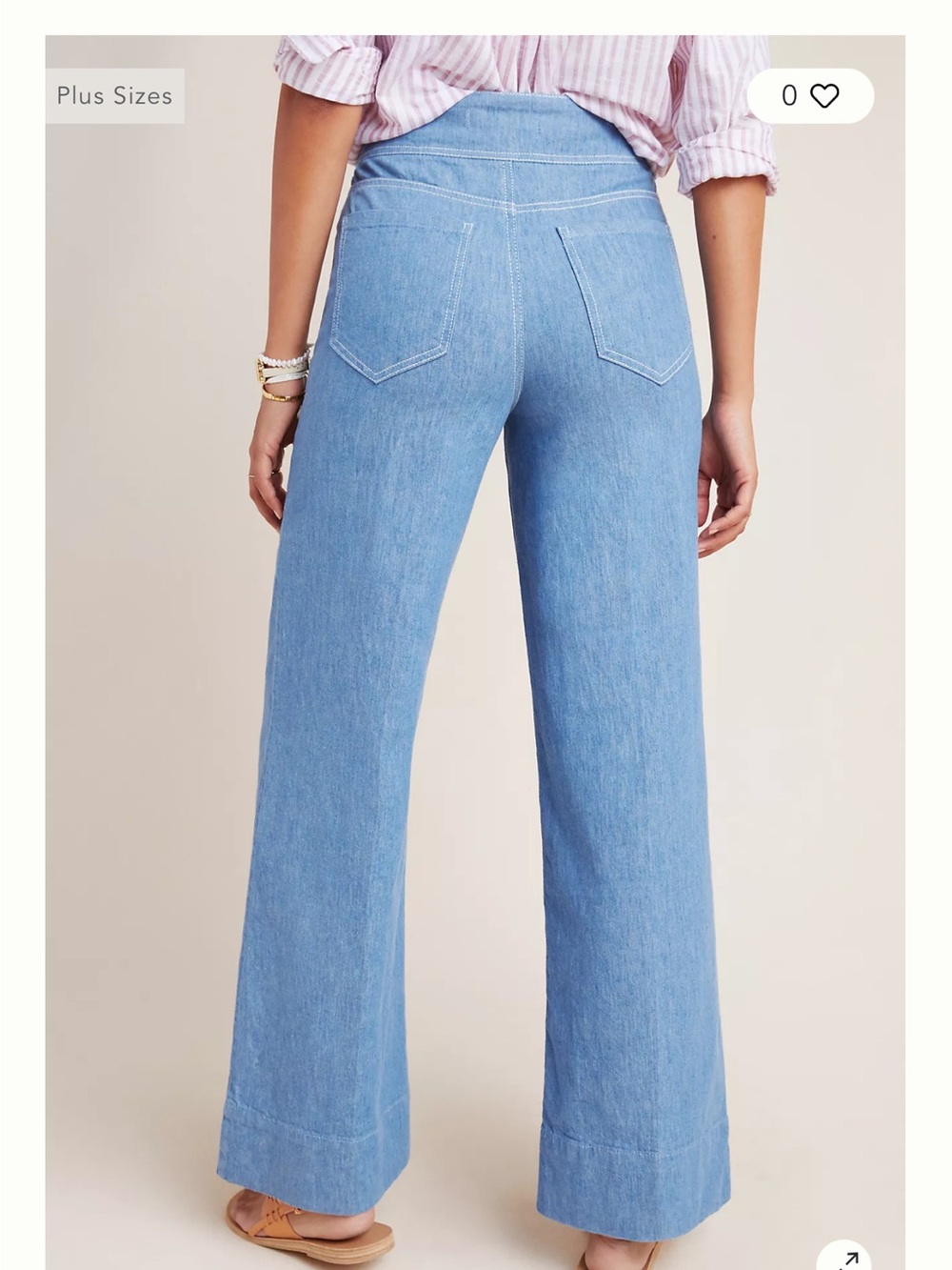 Pilcro High-Rise Wide-Leg Trouser Jeans Size 28 - Picture 3 of 16